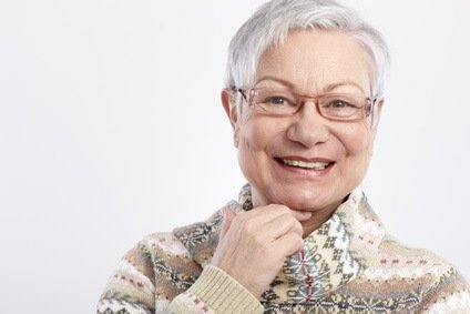 smiling elderly woman